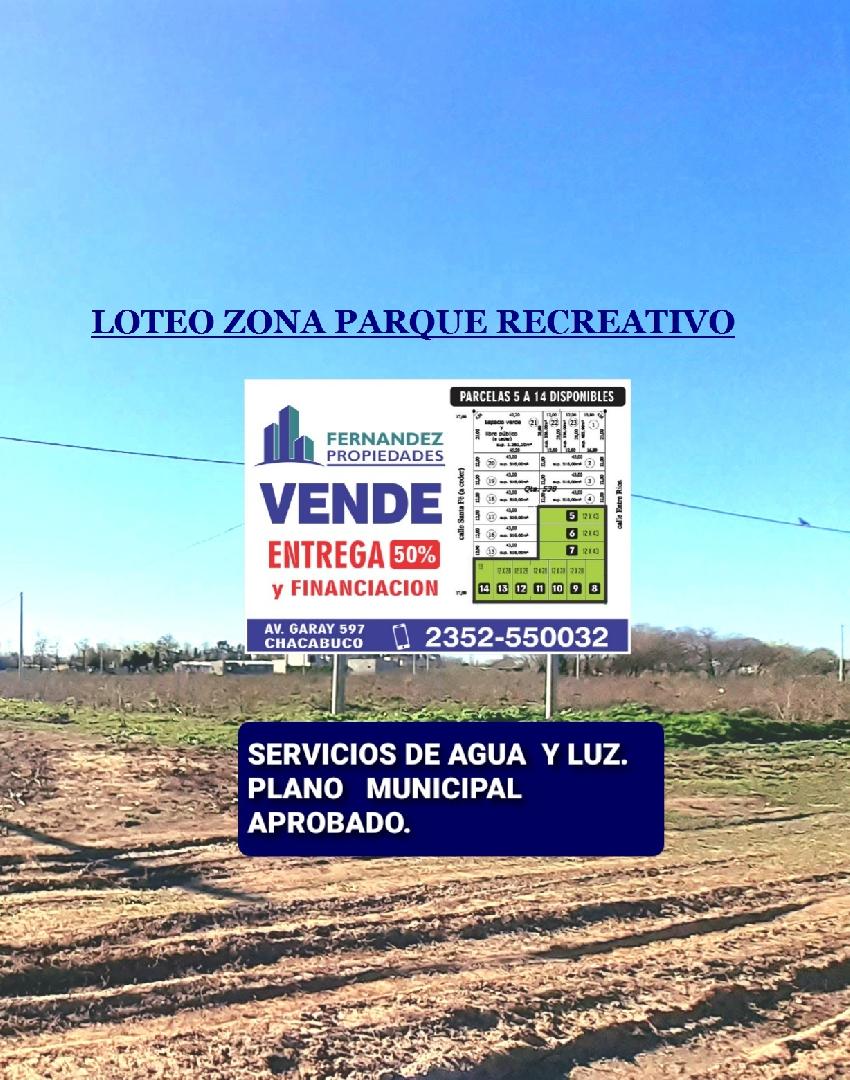 LOTEO ZONA PARQUE RECREATIVO.- CHACABUCO. COD. 200