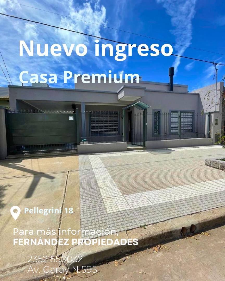 EN VENTA CASA PREMIUM, CALLE PELEGRINI 18. CHACABUCO.- COD 301