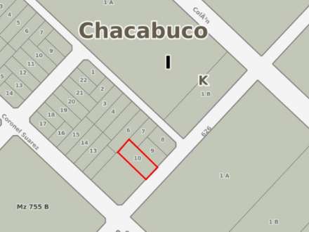 TERRENO DE 16,68 mts X 40 mts EN VENTA. - CHACABUCO. COD. 46