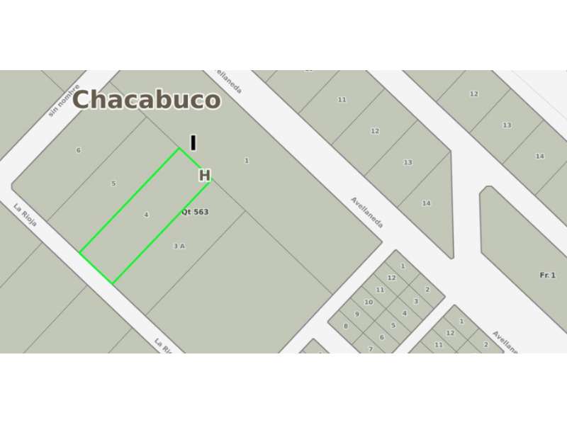 PARCELA EN VENTA  DE 20mts X 126mts A DOS CUADRAS DE ACCESO JUAN XXIII.- CHACABUCO. COD.65