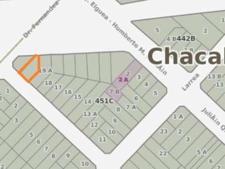 CALLE CÓRDOBA, EN VENTA LOTE DE 247m2. TODOS LOS SERV.- CHACABUCO. COD. 72