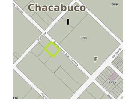  EN VENTA LOTE DE 20 mts X 42 mts SOBRE CALLE CORREA.- CHACABUCO. COD.78