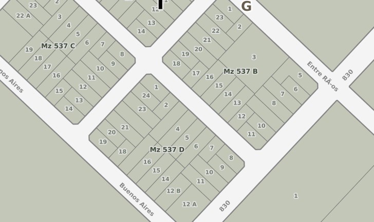 TERRENO EN VENTA 12 X 25 SOBRE CALLE SANTA FE.- CHACABUCO. COD. 53