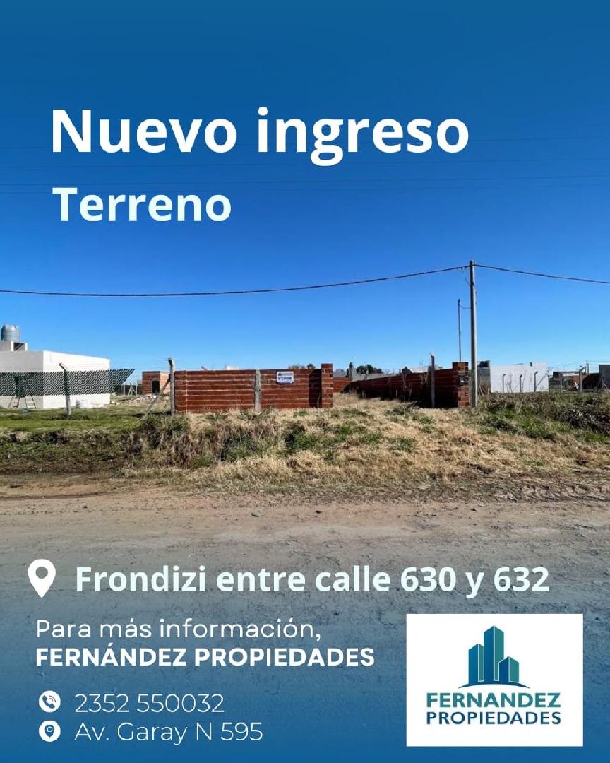  ESPECTACULAR TERRENO EN VENTA, TAPIALADO.  SOBRE AV. FRONDIZI. CHACABUCO.- COD. 293