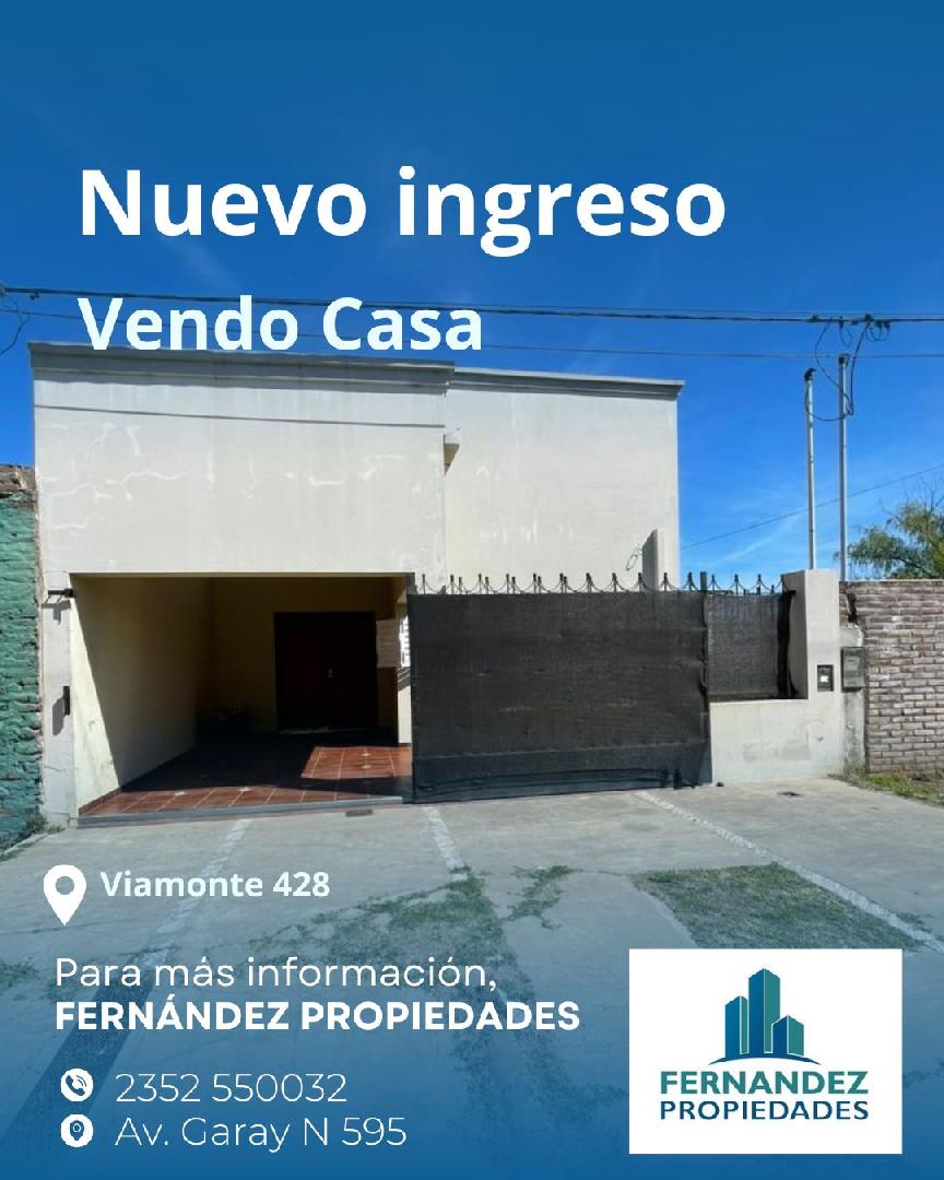 CASA EN VENTA AMPLKIOS AMBIANTES, CALLE VIAMONTE N°428. CHACABUCO.- COD. 296