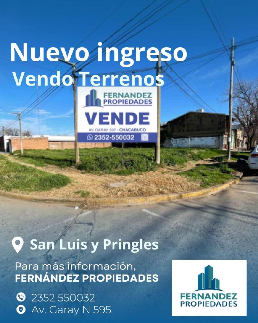 TERRENOS EN VENTA, EXCELENTE ESQUINA DENTRO DE LAS 4 AVENIDAS. CHACABUCO.- COD.286