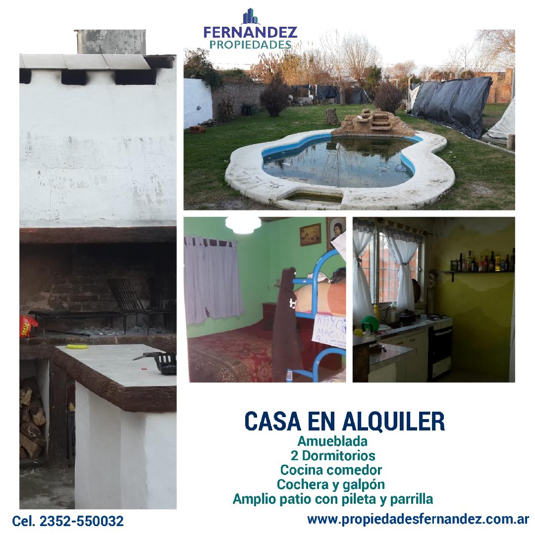 CASA EN ALQUILER, 2 DORMITORIO. CALLE ROCHA. CHACABUCO.- COD. 183.