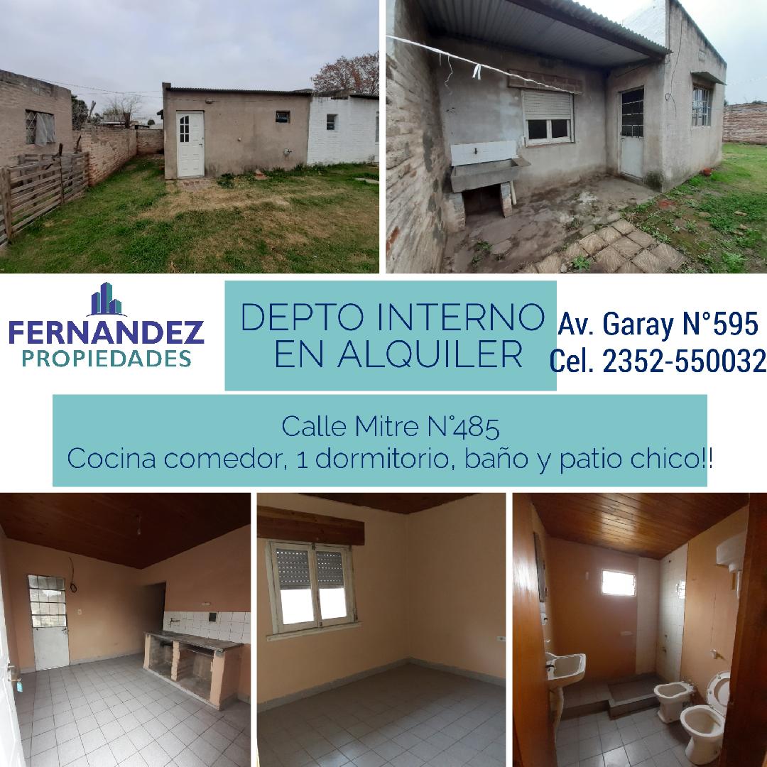 DEPTO INTERNO EN ALQUILER, SOBRE CALLE MITRE N°485. CHACABUCO. COD. 184