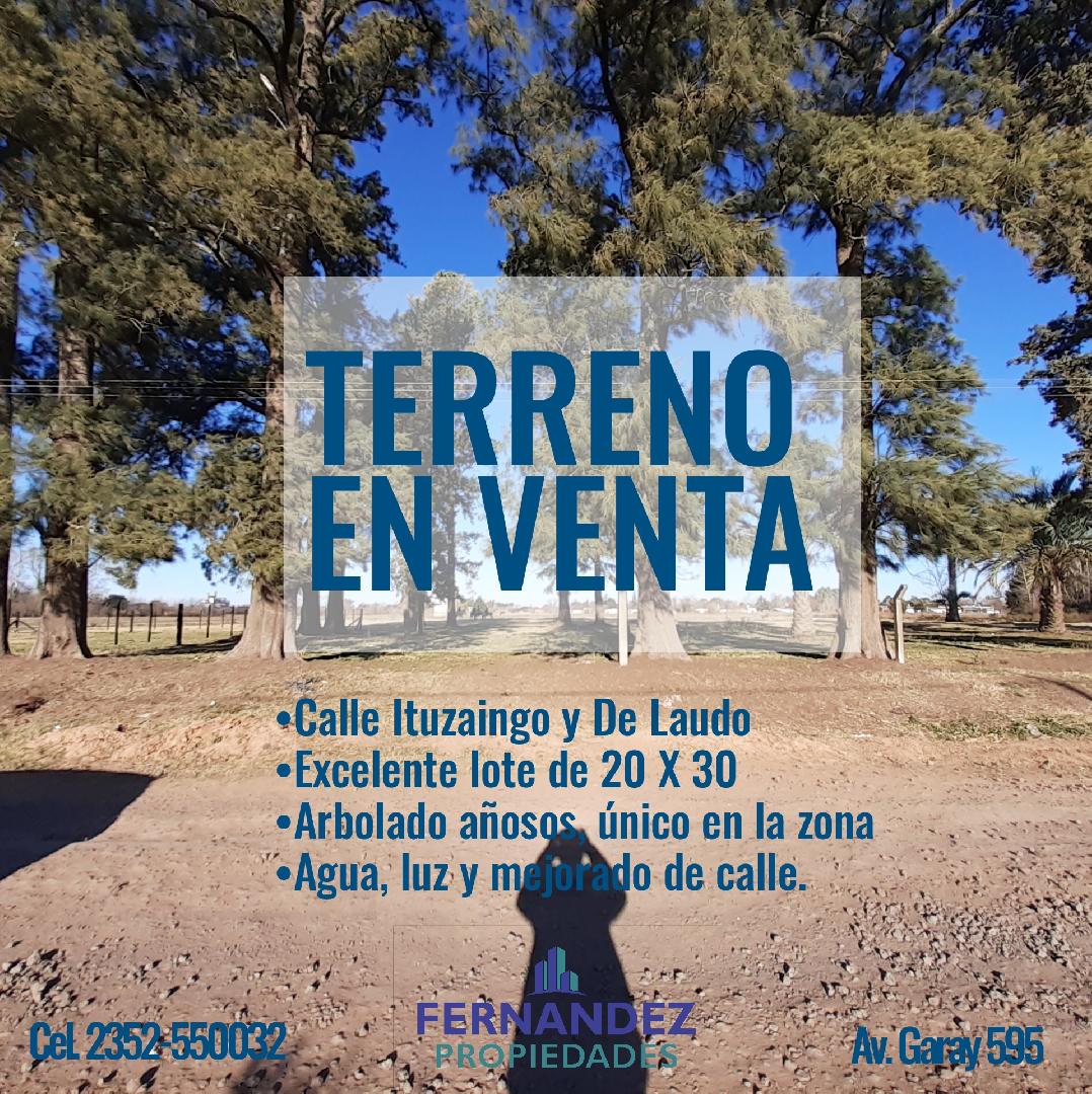 EXCELENTE LOTE EN VENTA DE 20 X 30, ZONA EN CRECIMIENTO. CHACABUCO.- COD. 190
