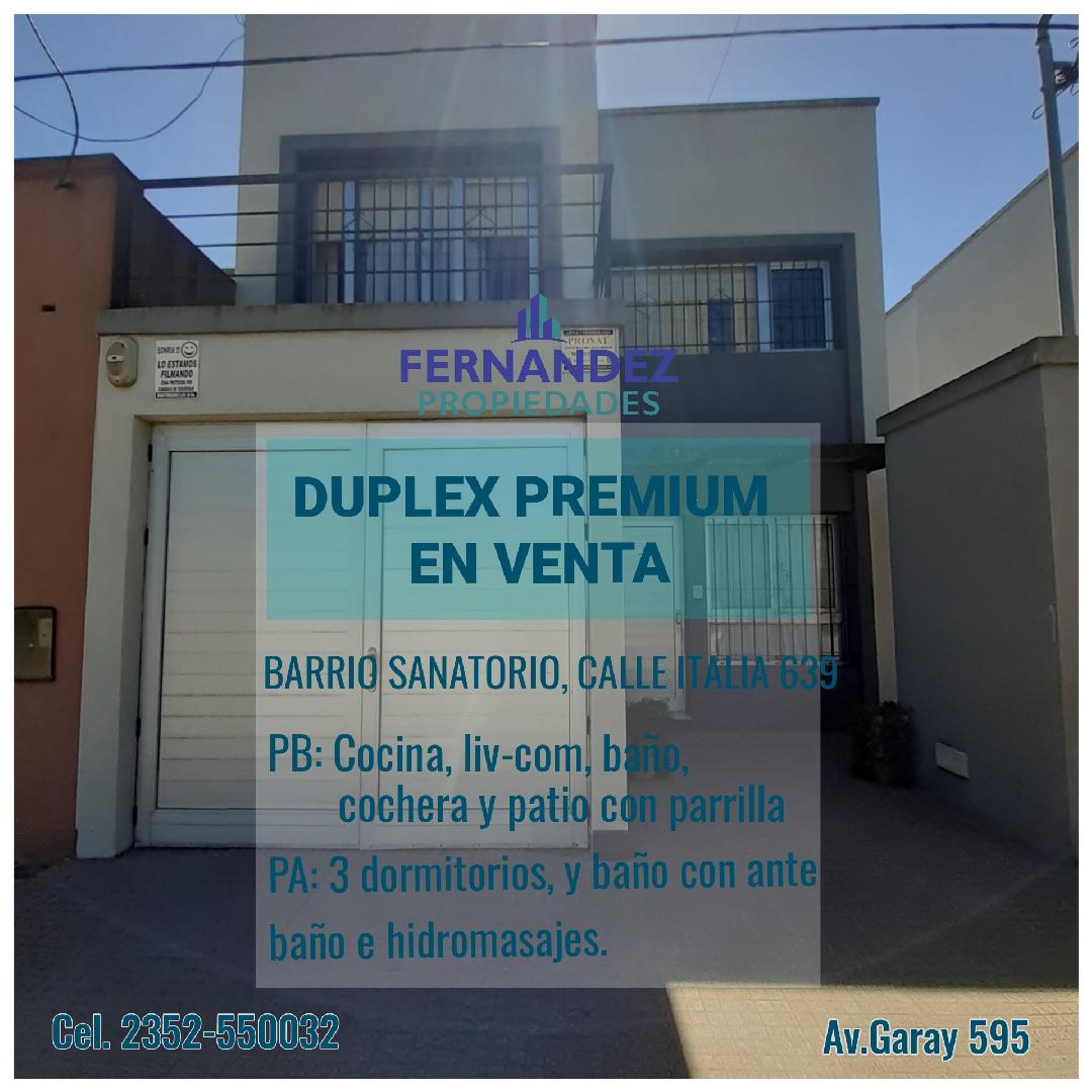 DUPLEX PREMIUM EN VENTA, BARRIO SANATORIO. CHACABUCO.- COD. 203
