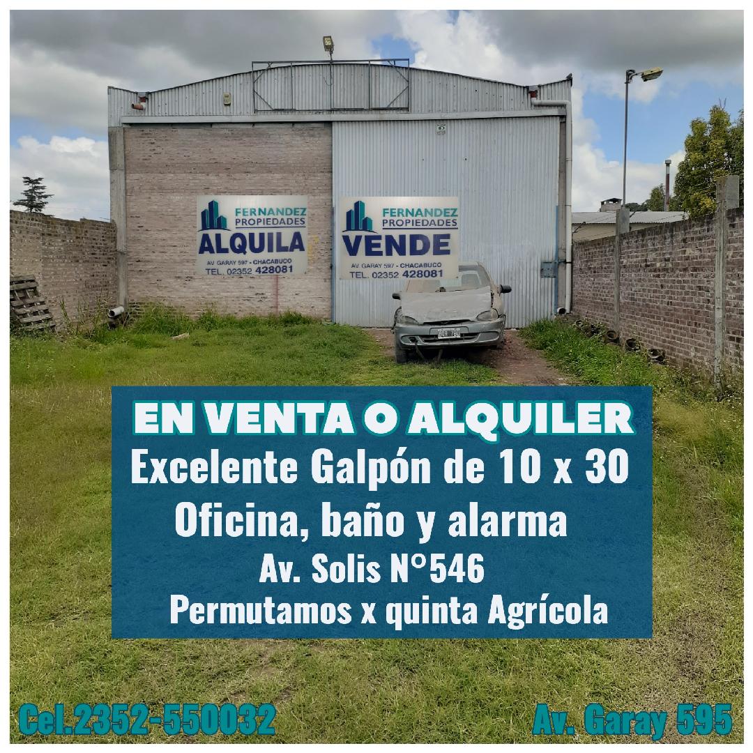 EN VENTA GALPON PARABOLICO DE 300M2. CHACABUCO.- COD. 209