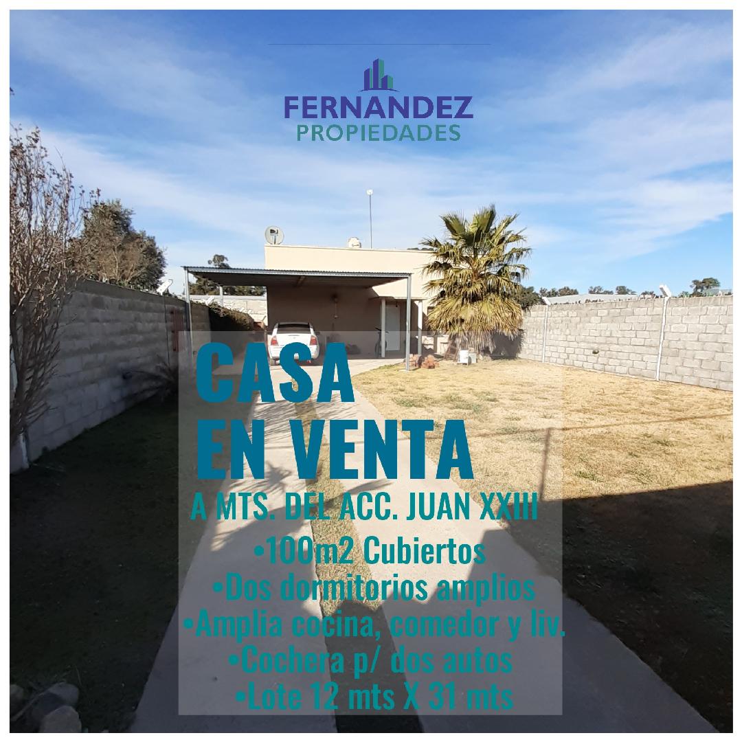 EN VENTA, CASA A METROS DEL ACC. JUAN XXIII. CHACABUCO.- COD. 216