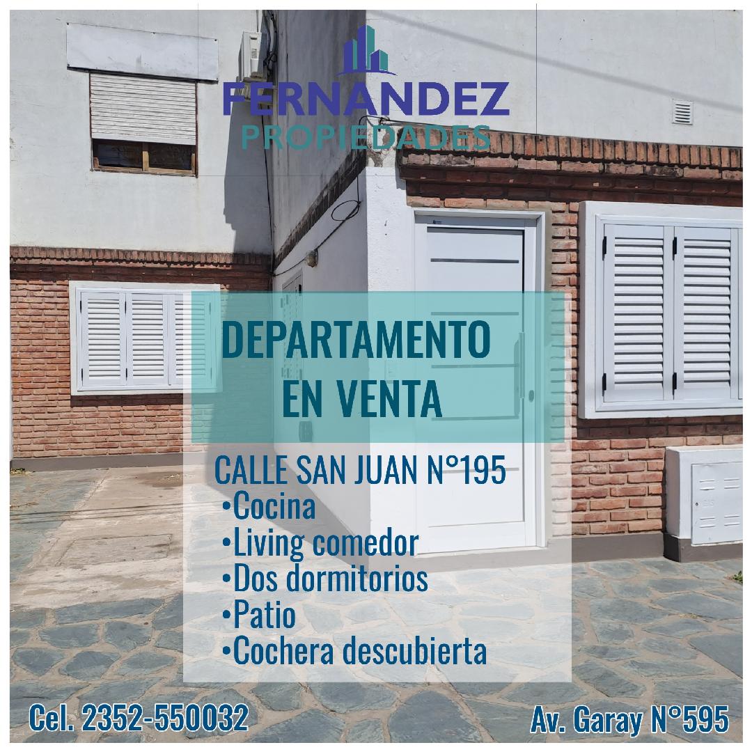 DEPTO EN VENTA, DOS DORMITORIOS. CALLE SAN JUAN. CHACABUCO.- COD. 221