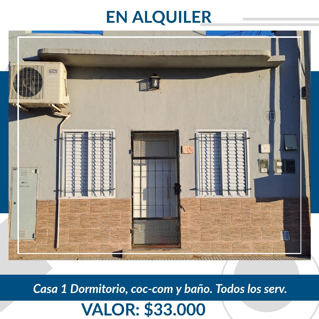 EN ALQUILER CASA UN DORMITORIO, SOBRE  AV. GARAY. CHACABUCO-. COD. 224