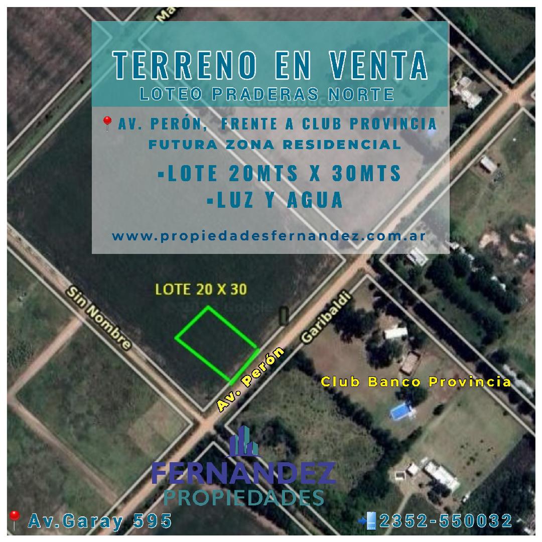 TERRENO EN VENTA, SOBRE AV. PERON. CHACABUCO.- COD. 235