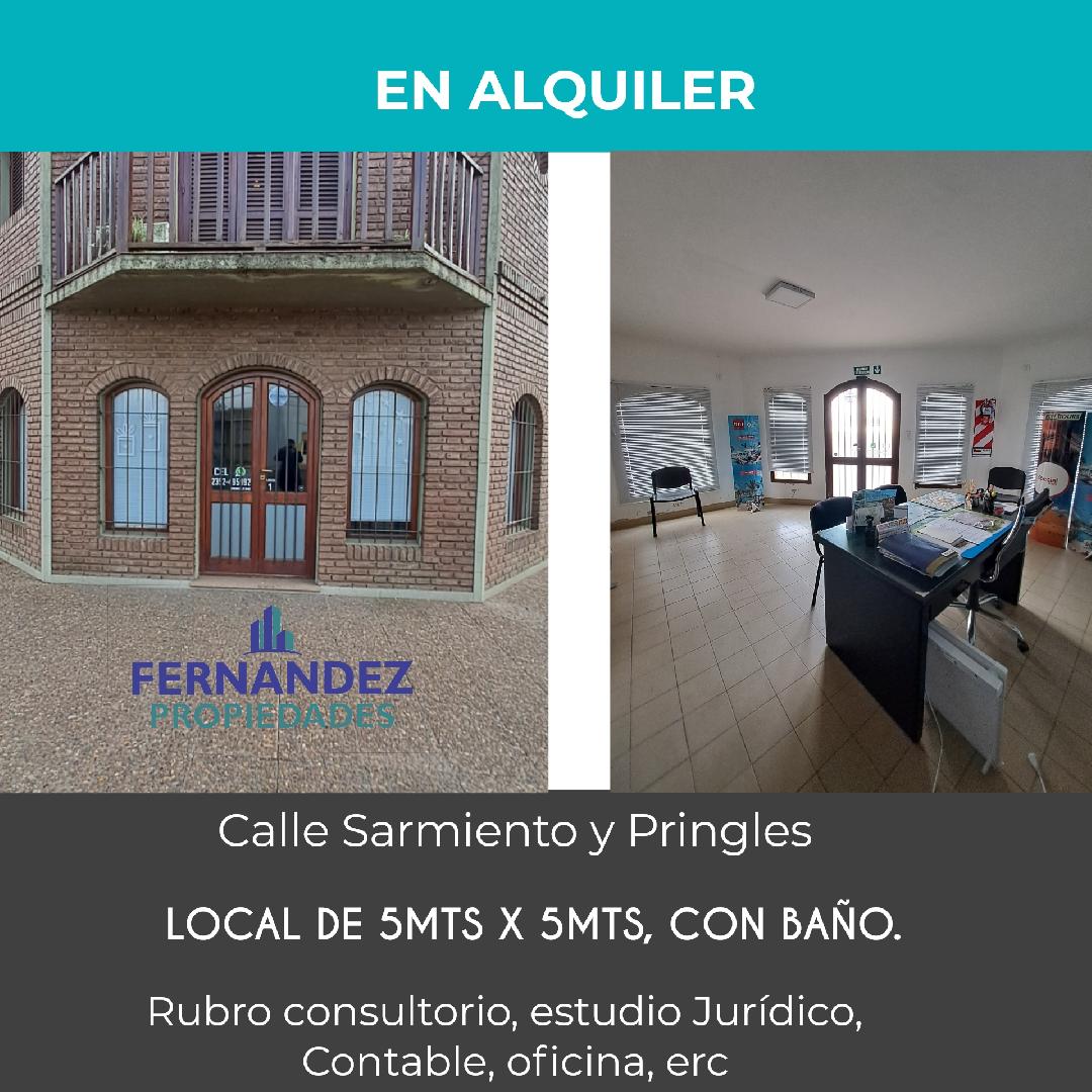 LOCAL EN ALQUILER, CALLE SARMIENTO Y PRINGLES. CHACABUCO.- COD.