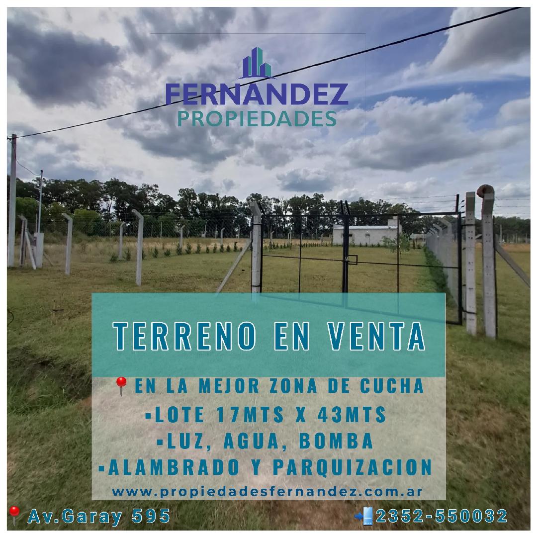 TERRENO EN VENTA. EN LA MEJOR ZONA DE CUCHA.- COD. 237