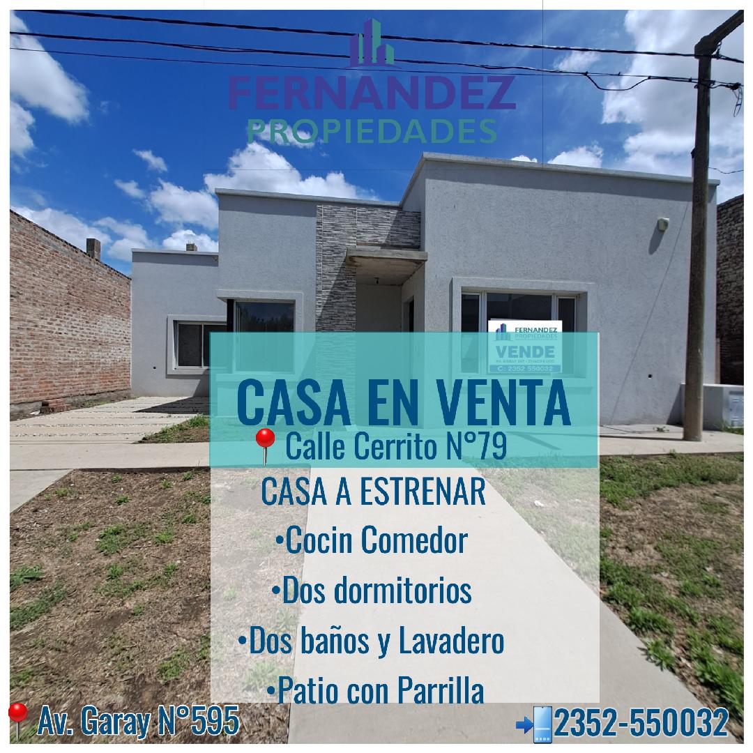 CASA A ESTRENAR EN VENTA, CALLE CERRITO. CHACABUCO.- COD. 251
