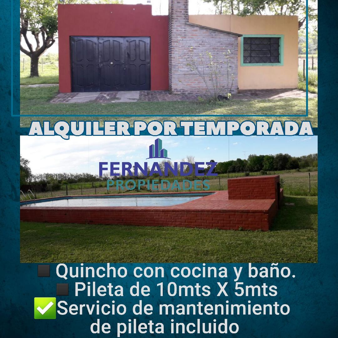 ALQUILER POR TEMPORADA, CASA QUINTA SOBRE RUTA 30.- CHACABUCO. COD. 109